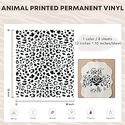Tintnut Leopard Print Pattern Permanent Vinyl - 8