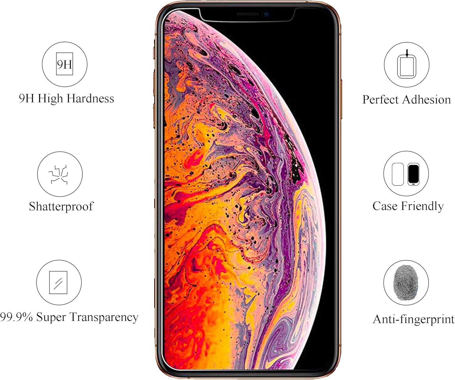 Ailun Compatible for iPhone XS/iPhone X/iPhone 11 Pro Screen Protector,3 Pack,5.8 Inch Display,Tempered Glass 2.5D Edge Work Most Case [NOT for iPhone 11,6.1 inch]