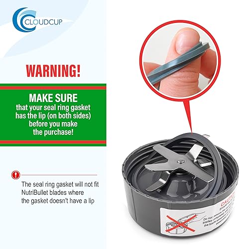 Nutribullet Lip Ring Replacement Parts - Compatible With 600W 900W Blender Cups