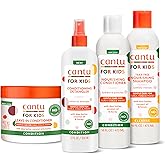 Cantu Care for Kids Haircare Regimen Set with Large Size Shampoo + Conditioner + Detangler + Leave-In Conditioner (Pack of 4)