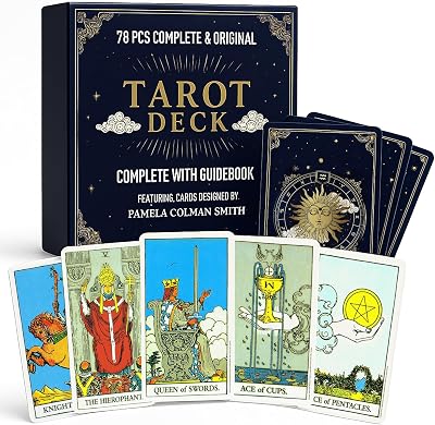 SOL 78pcs Tarot Card Deck and Guide Book for Beginners and Pros