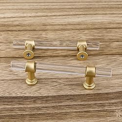 Haliwu 10 Pack/Acrylic Cabinet Handles, Cabinet