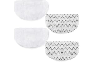 4 Pack Steam Mop Replacement Pads for Bissell Powerfresh Steam Mop 1940 1440 1544 1806 2075 Series, Model 19402 19404 19408 1