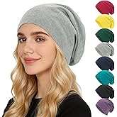 Zando Slouchy Beanie Hats for Women Men - Chemo Headwear Breathable Cozy Cotton Sleep Skull Cap Dwarf for Hip-Pop