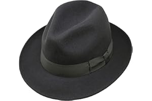 BORGES & SCOTT Swift - Lightweight Fedora - 100% Wool Felt - Crushable for Travel - Water Resistant - Snap Brim