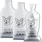 JIMMY THE FOX | Reusable Wine Bags for Travel | 3-Pack | Durable Triple-Layer Bottle Protector Sleeve | Leak-Proof & Impact-Resistant | Airplane & Cruise Luggage | Wine Lover Gifts - Wine Jimmy