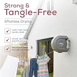 Quebec 15m Heavy Duty Retractable Washing Line Wall Mounted Outdoor view 5