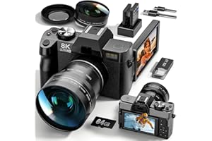 G-Anica 8K Capable Vlogging Camera & 64MP Digital Camera – AI-Enhanced Ultra HD Video, Advanced Digital Zoom, WiFi App Contro
