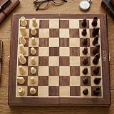 Jaques of London Wooden Chess Set Folding Board 11 in Staunton Pieces view 6