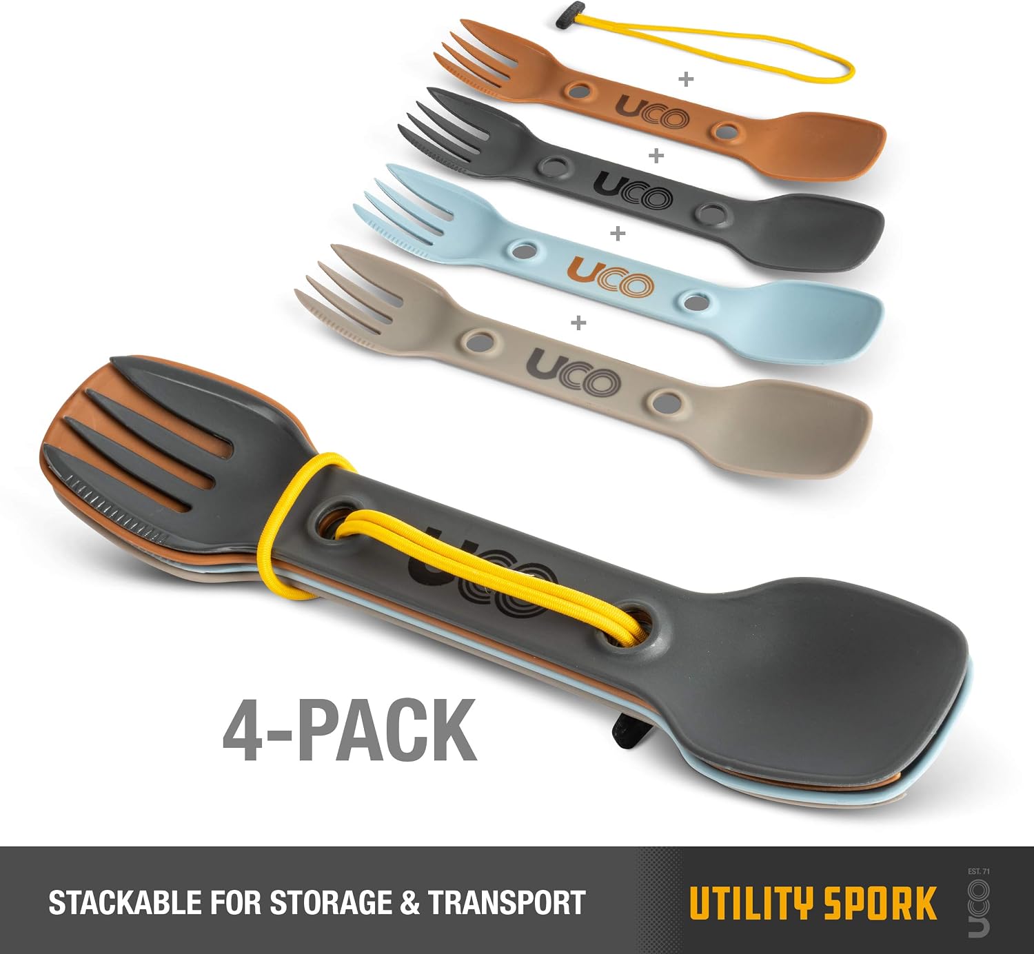 UCO Utility Spork 4 Pack with Tether Venture - Image 4