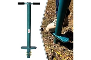 Rondauno Sod Plugger Bulb Planter Planting Tool, Easy to Assemble Garden Trasnplanter with Serrated Base for Planting Grass Plug for Digging Holes Tulips, Daffodils, Iris