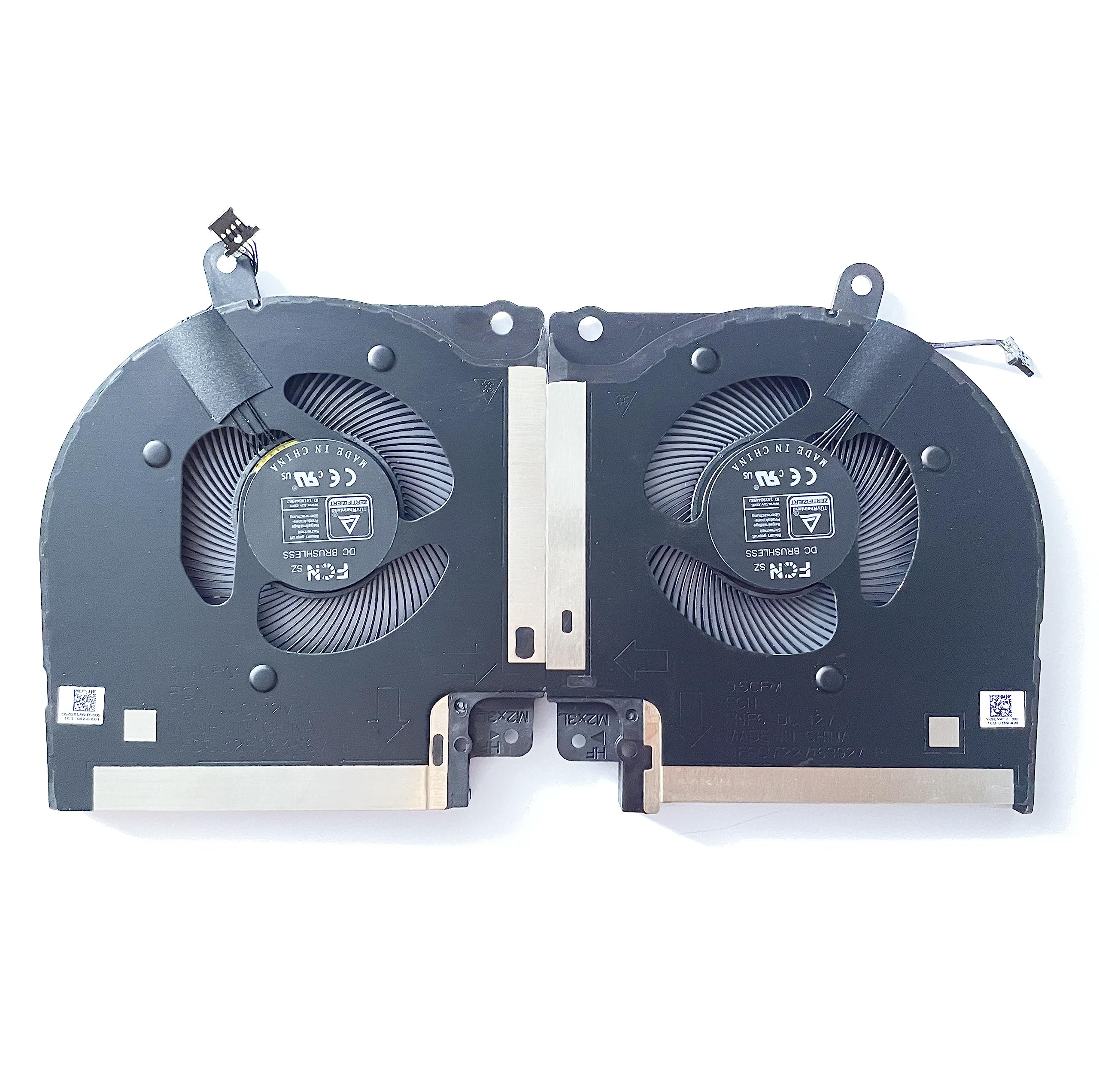 Fleshy Leaf CPU+ GPU Cooling Fan Replacement for DELL Alienware X17 R1 X17R1 X17 R2 X17R2 2021 Series DC12V 0.40A EG50061S1-1C050-S9A EG50061S1-1C040-S9A 0X63JW 09DNWT