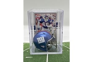 RIDDELL New York Giants NFL Helmet Shadowbox w/Lawrence Taylor card