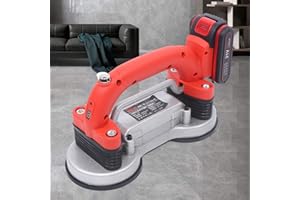 AKASPING Electric Duble Suction Cup Tile Vibrator 180W 6-speed Adjustable Automatic Tile Leveling Machine Hand-held Tile Vibrator Tiler Tool Tile Flattening Vibrator for Floor Wall AC 110V