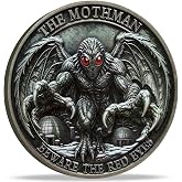 Mothman Challenge Coin, Point Pleasant Cryptid Collectible Souvenir Gift