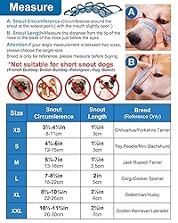 LUCKYPAW Dog Muzzle, Mesh Muzzle for Small Medium