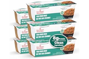 Eat Regal Ready to Eat Veg Fried Rice Cups, 8g Protein per Sleeve, 1.5 Minutes Microwave Rice Cups, Clean Ingredients, Zero C