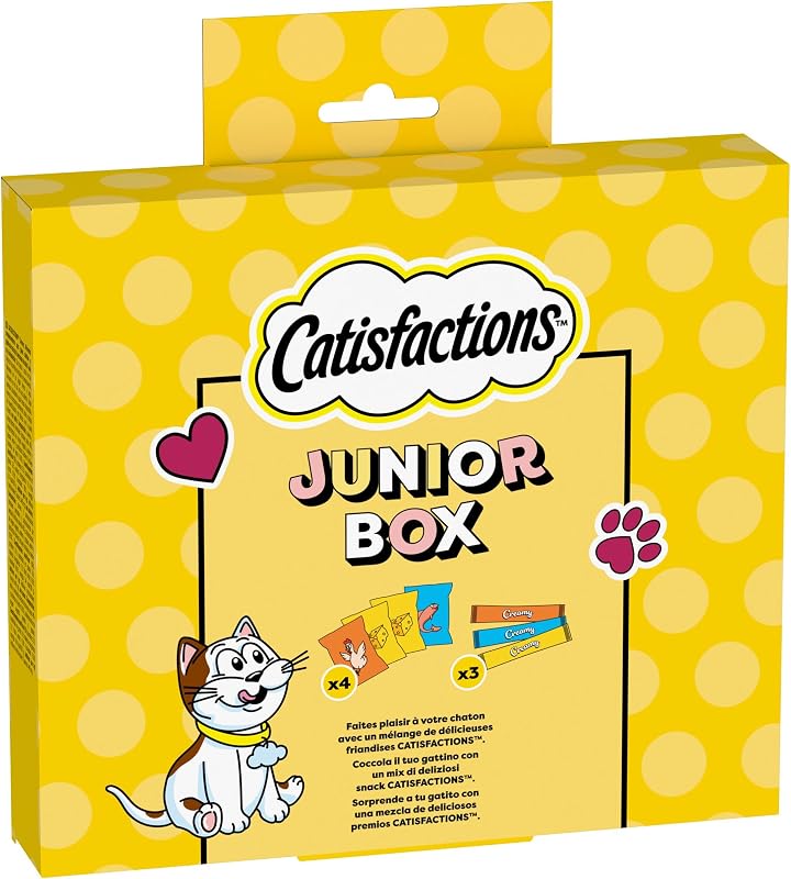 Snacks Junior Box para Gato com Queijo, Frango e Salmão 150 g