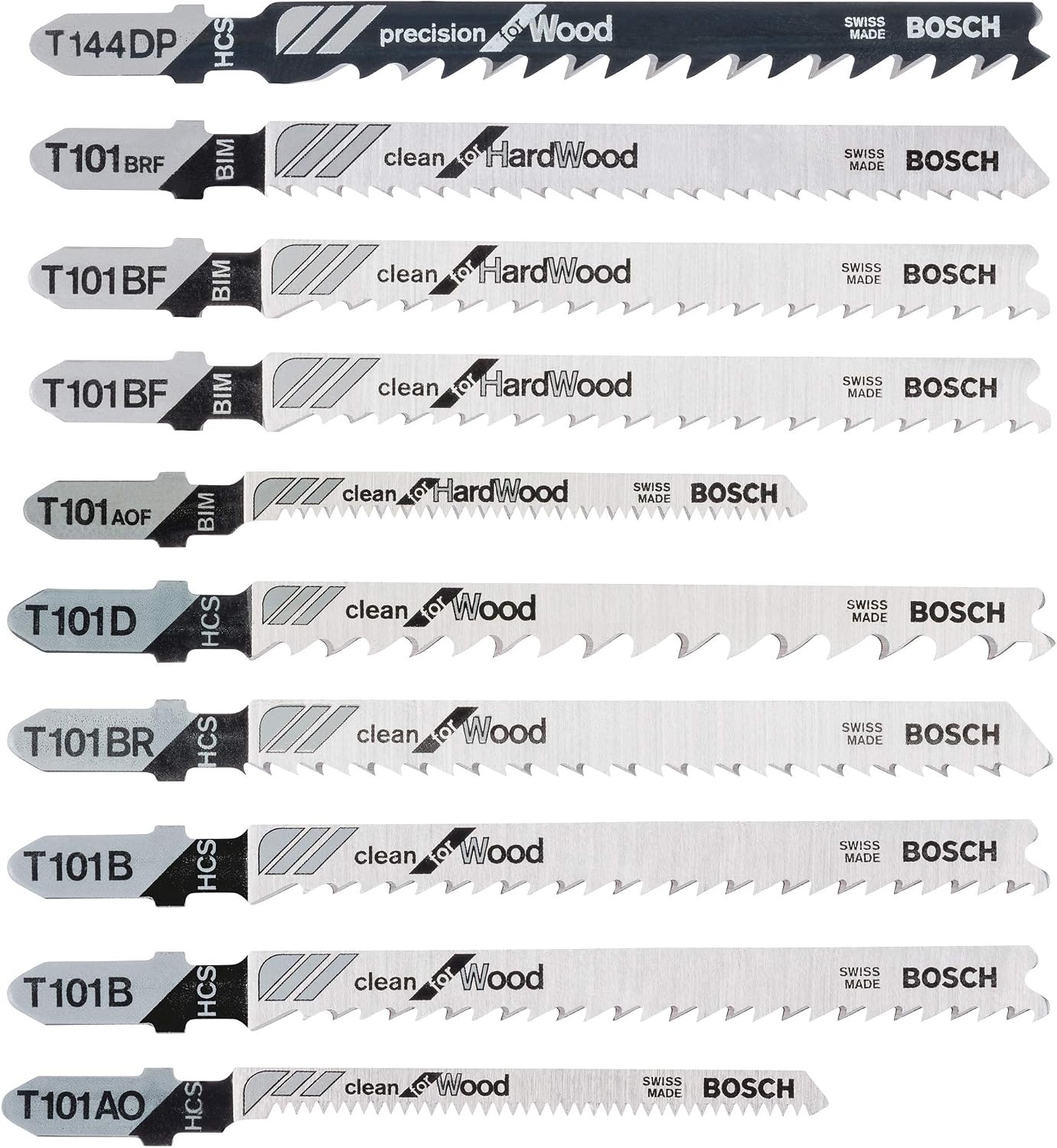 Bosch Professional 2607011172 10-Piece Jigsaw Blades Set Clean for Wood and Laminate Accessory for Jigsaw with T-Shank Attachment - Image 3