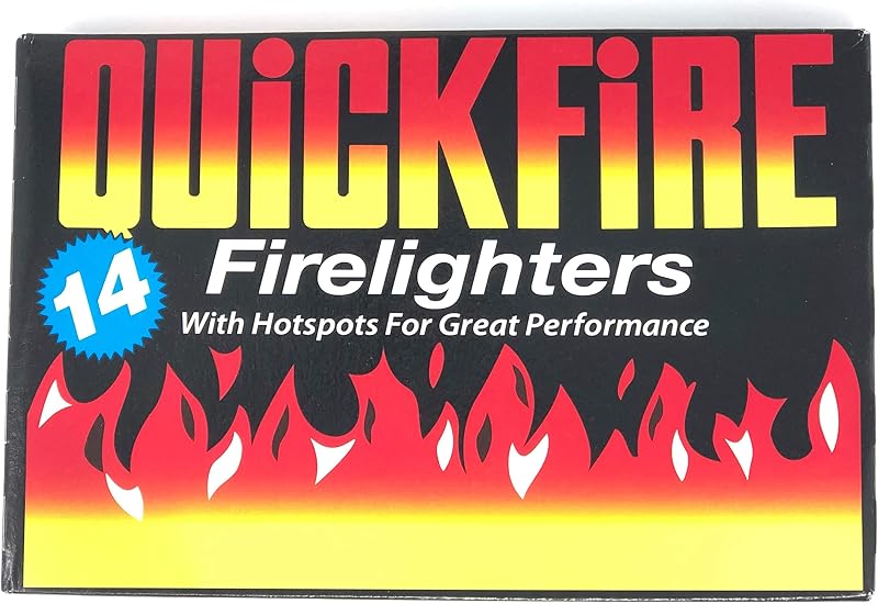 Quickfire Firelighters 4 Pack (56 total) for Coal Wood Burners BBQs Fast