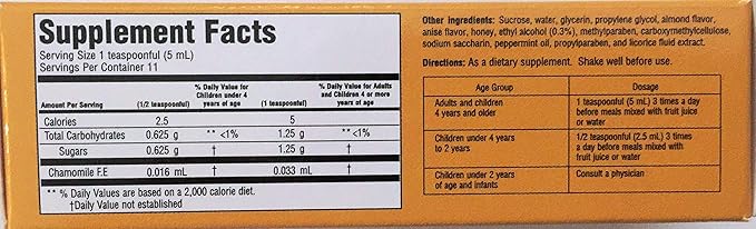 Amazon Com Cordial De Menper With Chamomile 2 Oz Dietary Supplement Health Personal Care