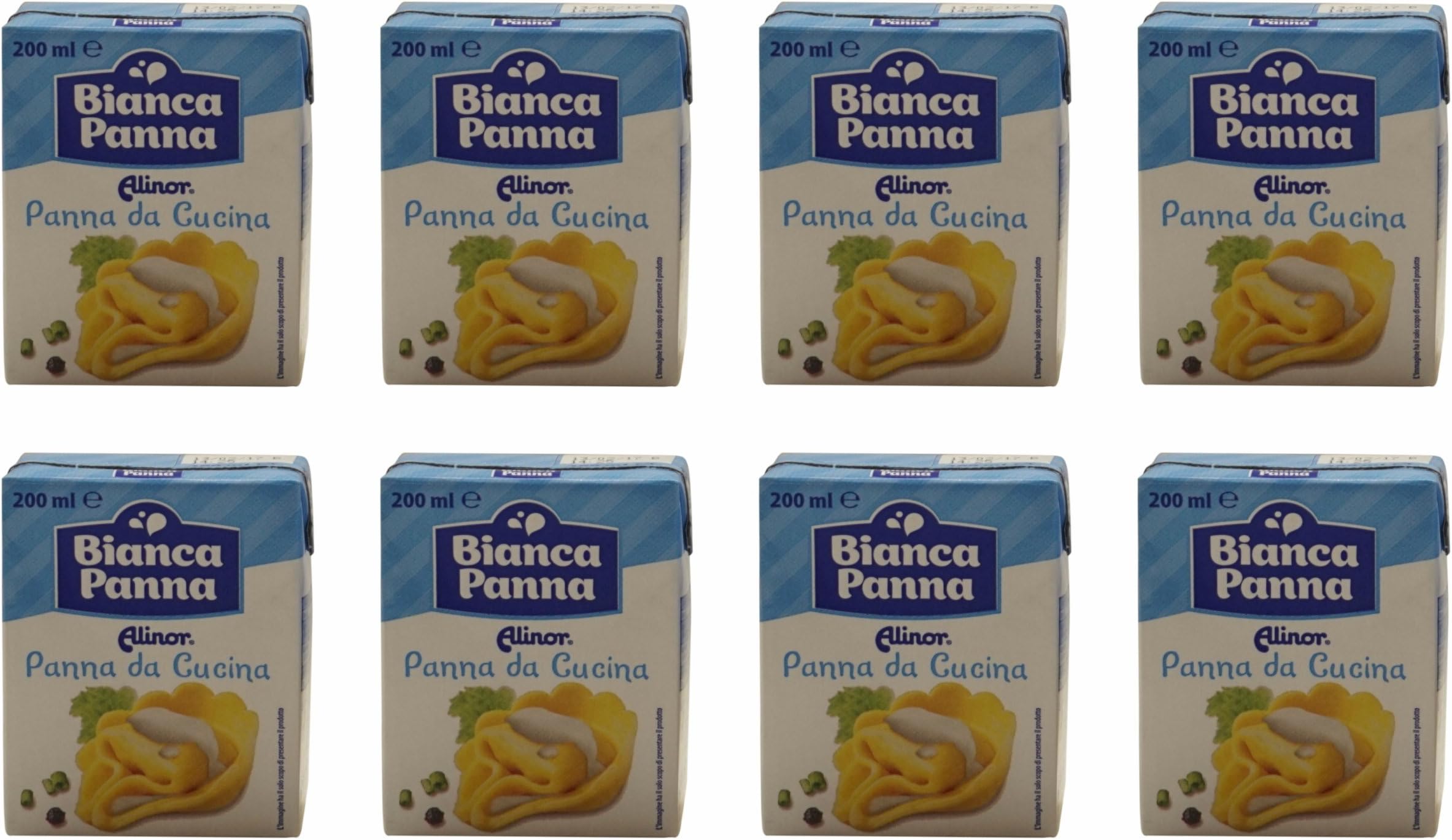 Alinor: Italian "Panna Da Cucina", UHT Cooking Cream 6.7 Fluid Ounce (200ml) Packages (Pack of 8) [ Italian Import ]
