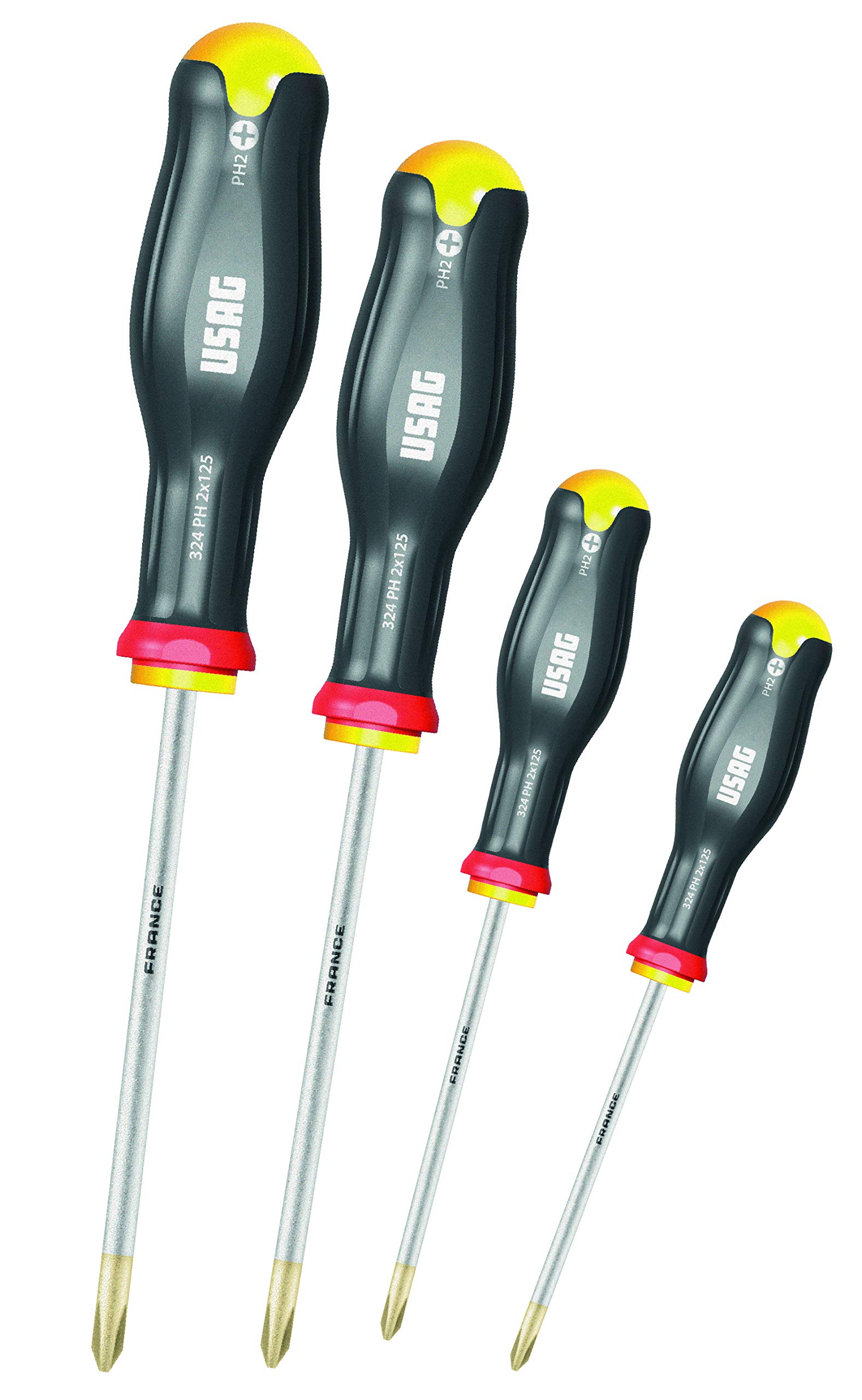 USAG U03240668 - 324 PH/SE4 - Set of 4 screwdrivers for PHILLIPS® screws