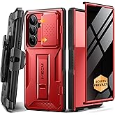 TONGATE for Z Fold 7 Case with Privacy Screen Protector, [Built-in Slide Camera Cover & Stand] [Anti Spy] Military Grade Drop Phone Case for Samsung Galaxy Z Fold 7 with Belt Clip, Red Privacy