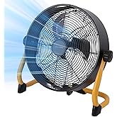 SheerAIRE 15" Rechargable Battery Operated Fan for Camping,12 Speeds Cordless Floor Fan,Rechargeable Portable Fan for Travel Indoor Outdoor, 12000mAh, 360°Manual Tilt