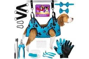 MACOSINESS Dog Grooming Hammock for Nail Trimming - Dog Grooming Hammock Harness for Cats Dogs - Pet Grooming Hammock - Dog Nail Clipper - Dog Hammock - Dog Grooming Table - Dog Sling- Dog Grooming Harness