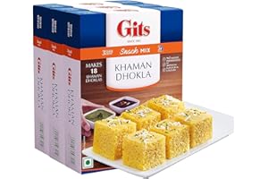 COMLINKS LLC Gits Instant Mix Box - 180gm (Pack of 3) | Ready to Cook Indian Breakfast/Lunch/Dinner/Snack Meal | No Artificial Colors, Flavors, Preservatives, 100% Vegetarian, Easy Recipe (Khaman Dhokla)