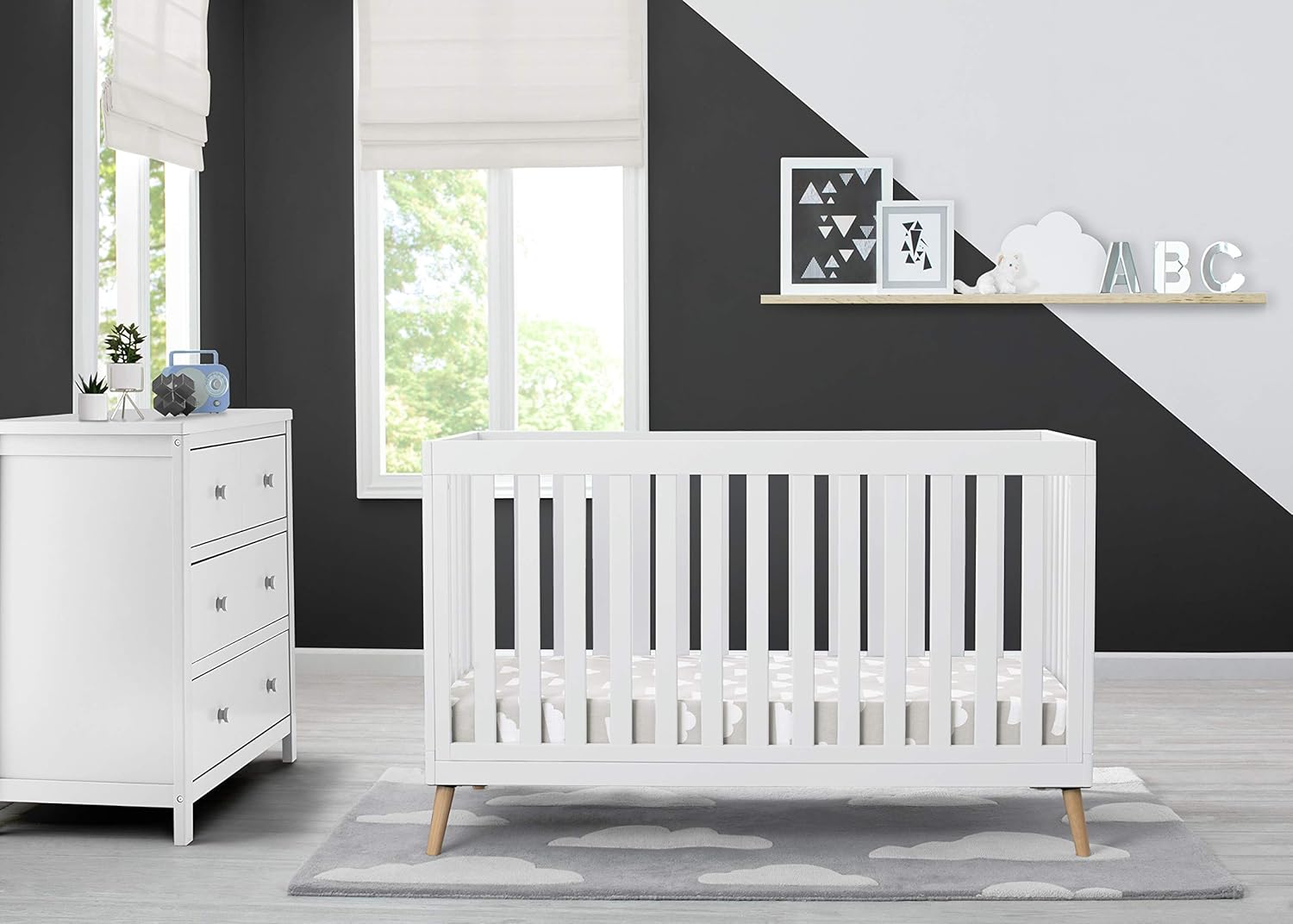 delta essex white crib