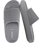 CUSHIONAIRE Feather EVA Mens Sandals – Slip On Recovery Slides, Lightweight Water Shoes for Men