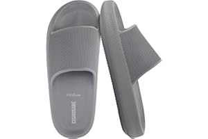 CUSHIONAIRE Feather EVA Mens Sandals – Slip On Recovery Slides, Lightweight Water Shoes for Men