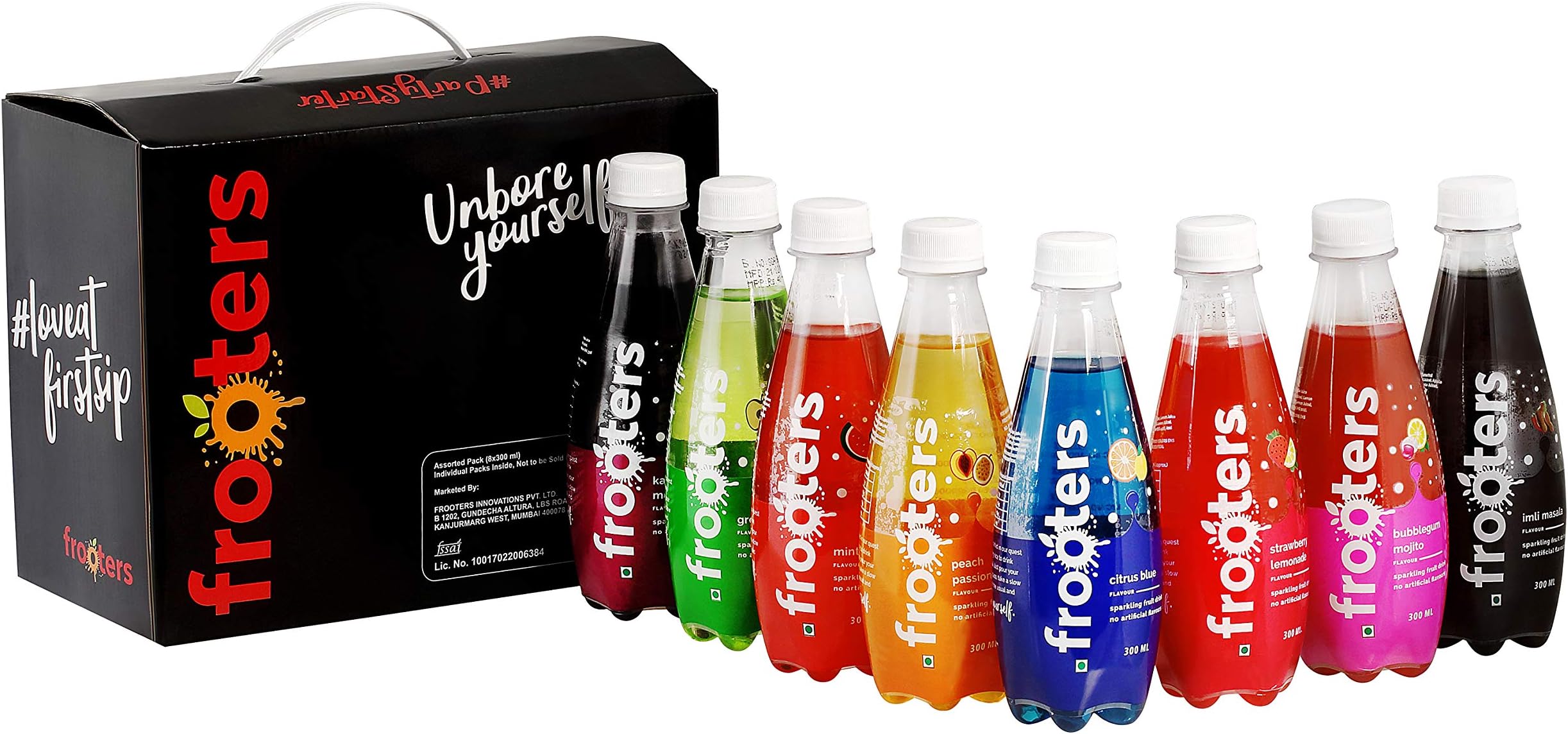 Frooters Assorted Box, 300 Ml (Pack of 8)