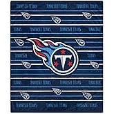 Pegasus Home Fashions Tennessee Titans 60'' x 80'' Logo Stripe Flannel Fleece Blanket