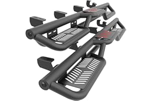 YZONA CrewMax Cab Running Boards Compatible with 2007-2021 Toyota Tundra Crew Max Cab Side Steps, Two Stair Drop Design Style