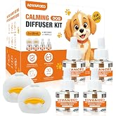 NXOLED Dog Calming Diffuser Refills Kit with 2 Plug-in &amp; 4 Refills | Appeasing Pheromone Diffuser to Calm for Stress, Destructive Behavior, Pee Accidents, Separation Anxiety, Barking, Aggression