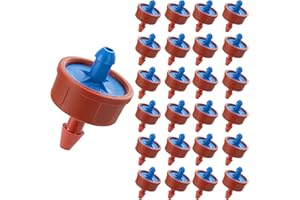 FULAIERGD 30Pcs 0.5 GPH Pressure Compensating Irrigation Spot Drippers,Constant Flow Barb Outlet Watering Dripper Emitters Heads Parts for 1/4 Inch Watering Tubing Line for Garden Pots Plant Irrigation Systems