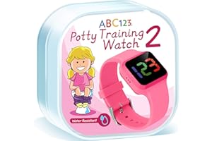 ABC123 Potty Training Watch 2- Baby Reminder Water Resistant Timer for Toilet Training Kids & Toddler (Pink)