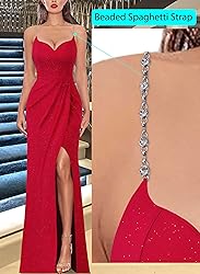 VFSHOW Womens 2024 Sexy Formal Prom Ruched Hight
