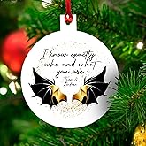 Bookish Ornament/Stocking Stuffer/Book for Tree / 3" Metal Ornament/Book Accessories/Gift for her him (Wings)