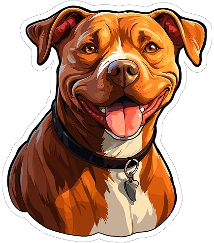 thumbnail image 2 of EZSTIK American Flag Pit Bull Sticker Decal - 8 Pack, Car Window, Dog Rescue 2 of 9