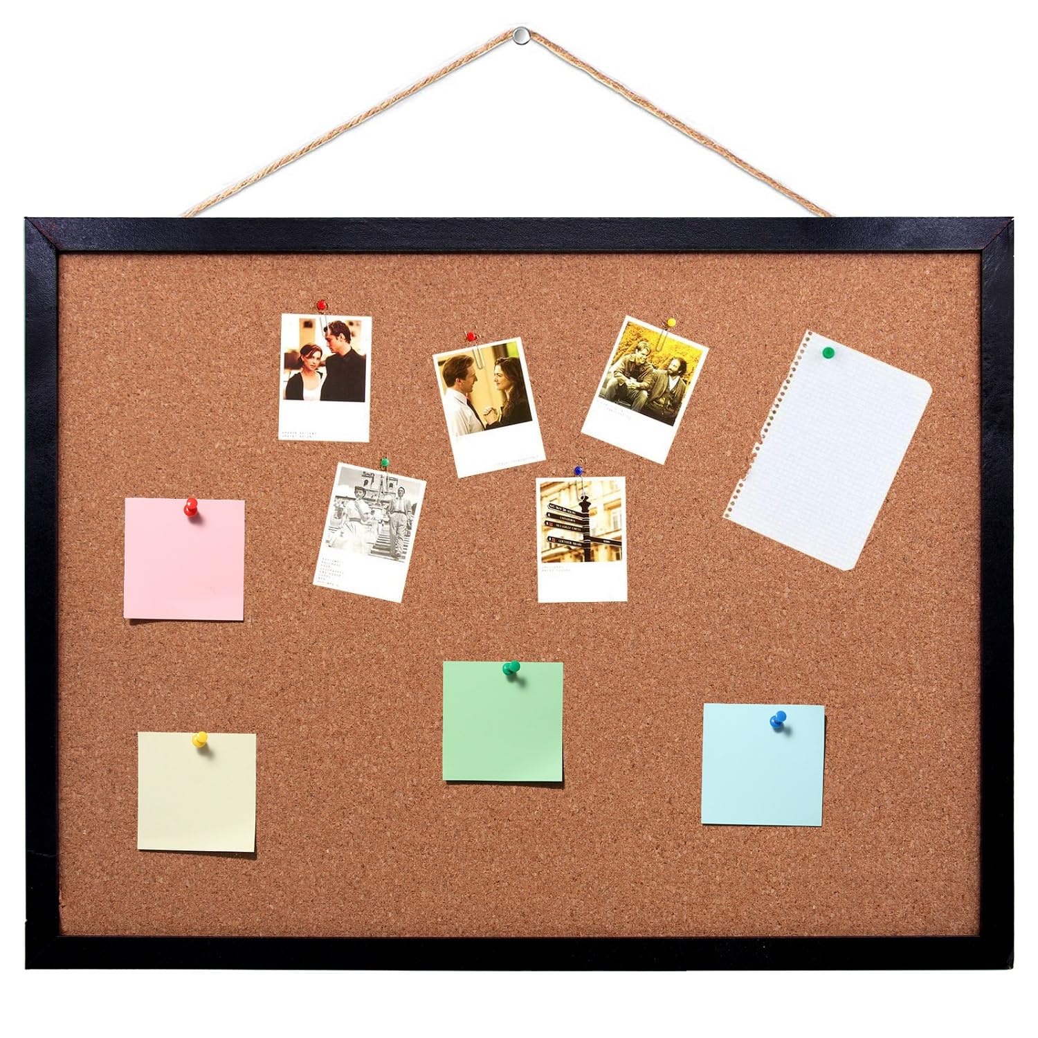 Black Cork Board Bulletin Board, 15.7