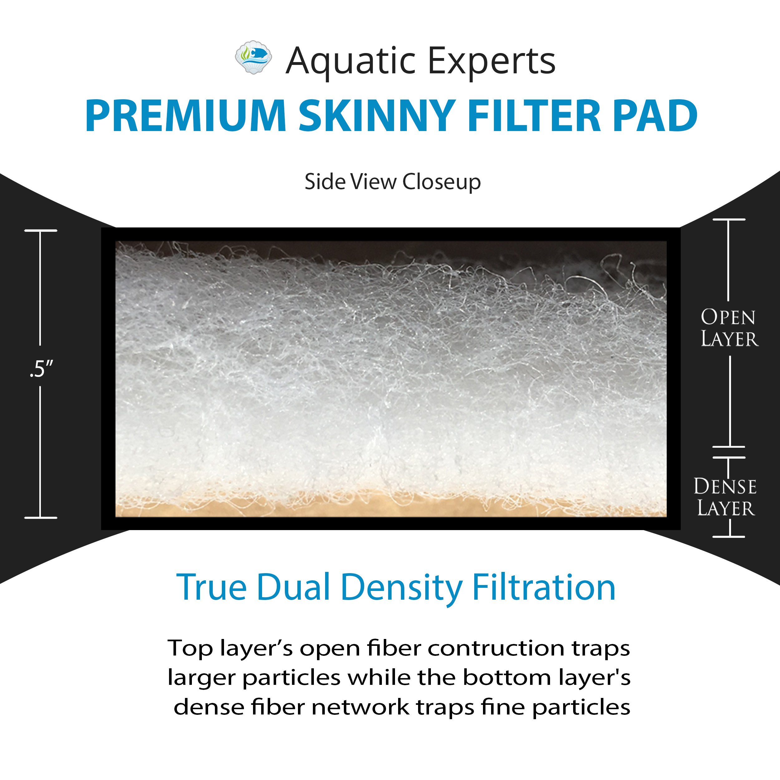 Aquatic Experts Aquarium Filter Media Roll 12" 72" 3/8 to 1/2 inch