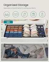 SONGMICS 8-Piece Underwear Drawer Organisers Set Slate Grey RUS08GY view 4