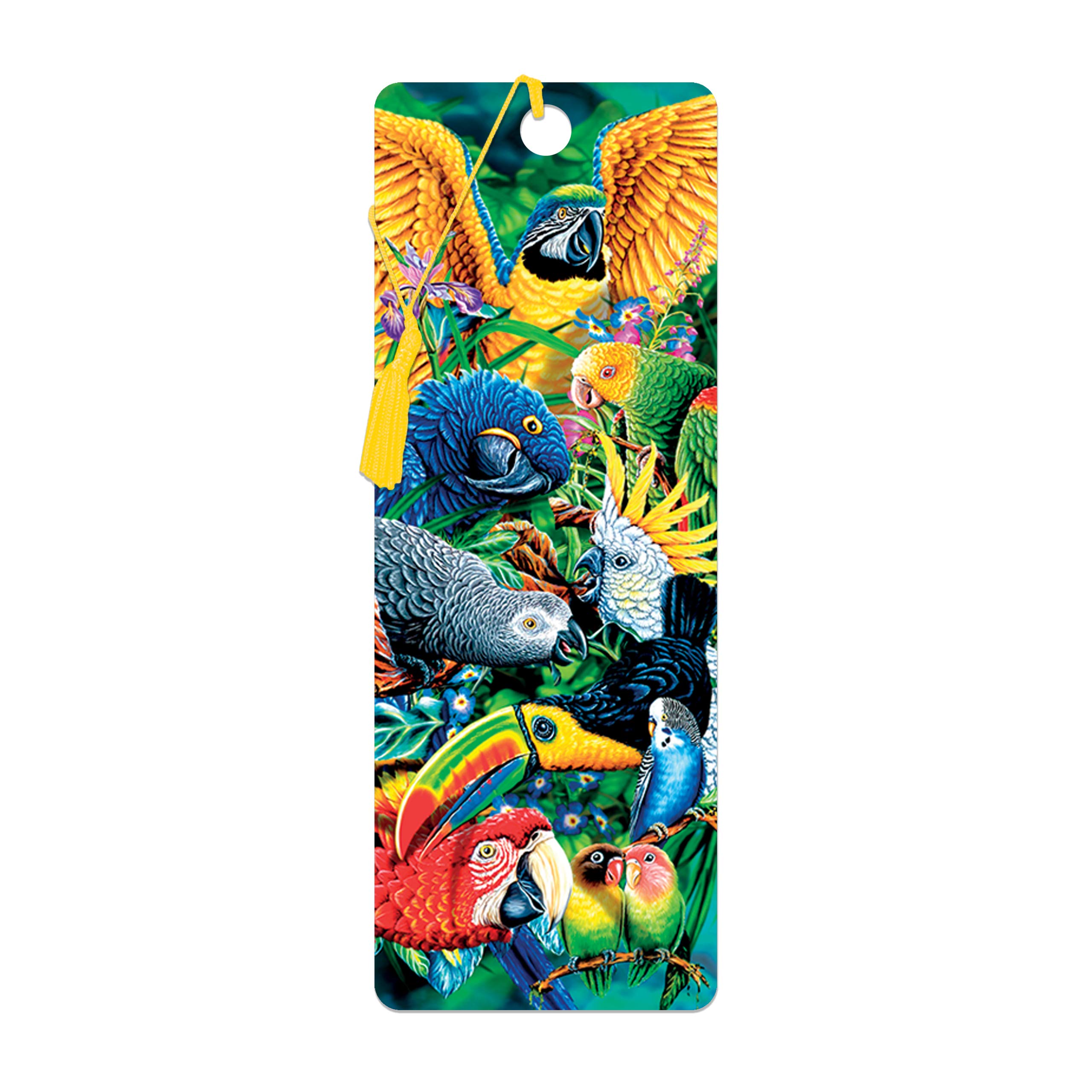 3D LiveLife Bookmark - Birds of The Tropics from Deluxebase. Cute Lenticular Parrot Page Marker. Animal Themed Accessories for Book Lovers. Small Gifts for Men, Women, Writers and Teachers. โ image 1