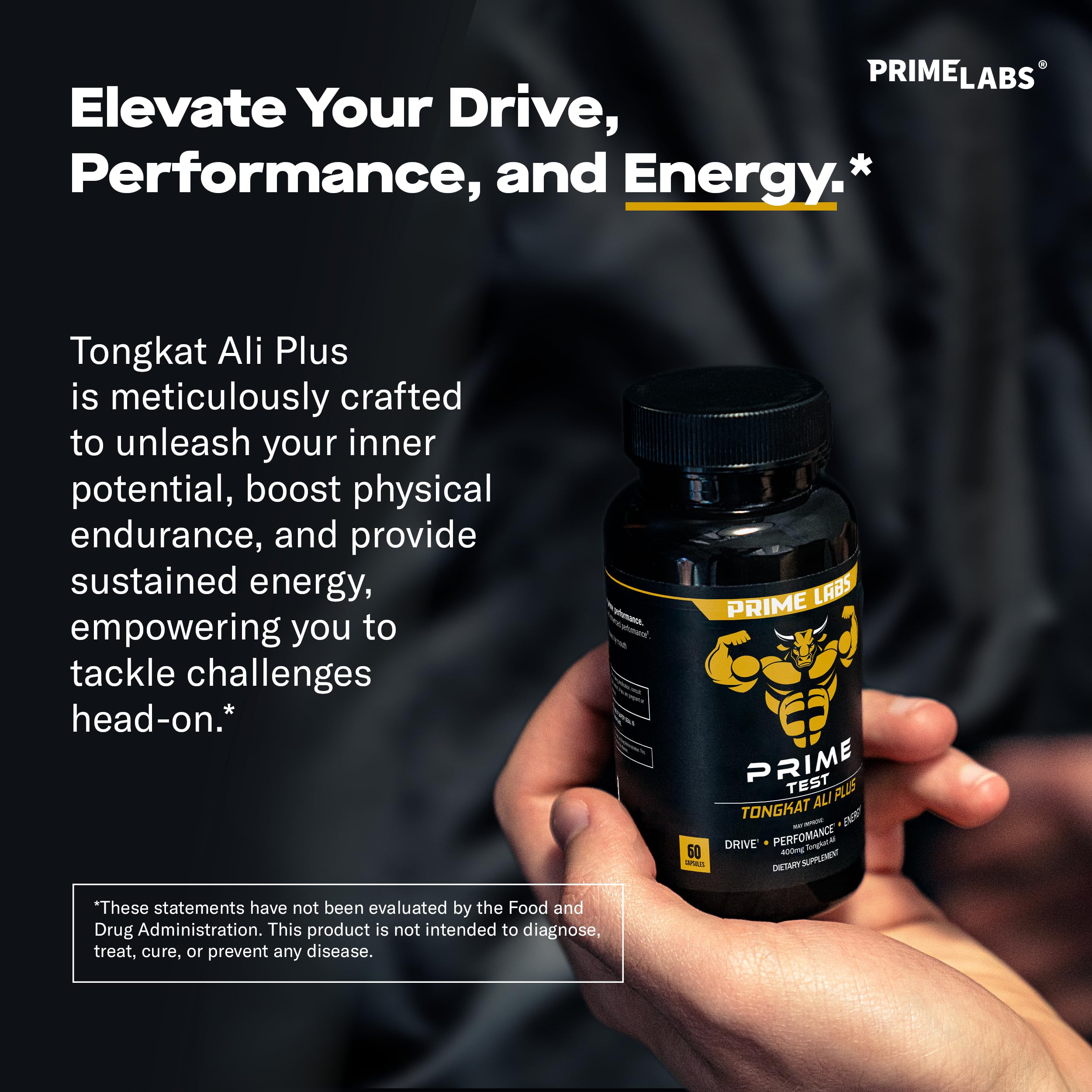 Prime Labs Prime Test Testosterone Booster (60 ct) + Tongkat Ali Plus (60 ct)