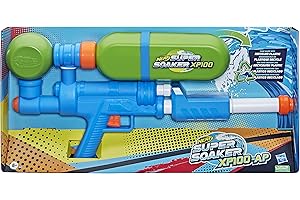 Nerf Super Soaker XP100 Water Blaster – Air-Pressurised Continuous Blast – Removable Tank – for Kids, Teens, Adults