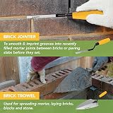 BLOSTM 5 Piece Trowel Set Carbon Steel Soft Grip Handles Masonry Tools view 3